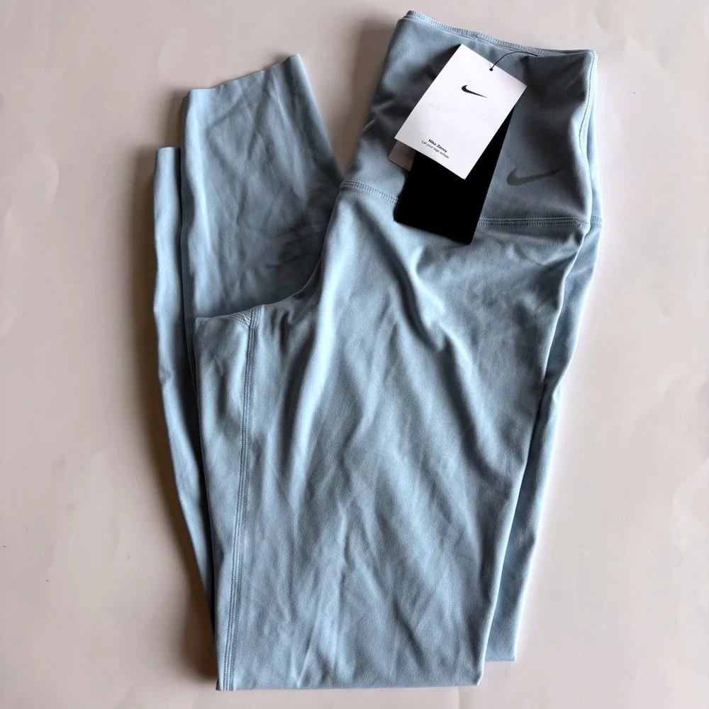 Nike Zenvy Women's Small‎ Light Blue Training Leggings High Rise 7/8 25